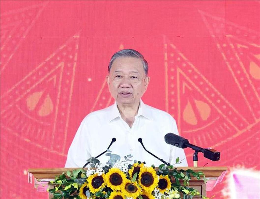 Tổng Bí Thư Tô Lâm dự Lễ khởi công Trường liên cấp Tiểu học, THCS xã Si Pa Phìn, tỉnh Điện Biên- Ảnh 3.